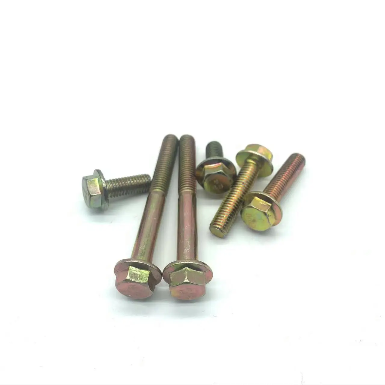 Chuangke Custom Gold Hex Head Self Drilling Screw Yellow Zinc Bolts Flange Bolt