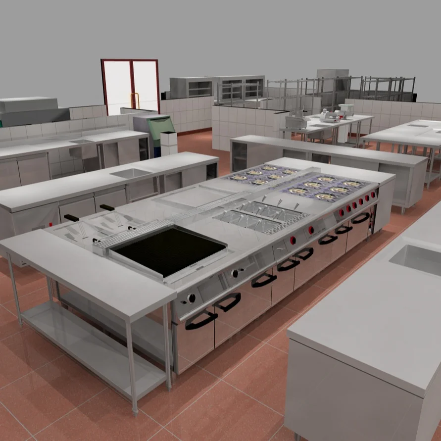 4- 5 star hotel kitchen equipment Restaurant commercial kitchen equipment industrial cooking equipment full set supply