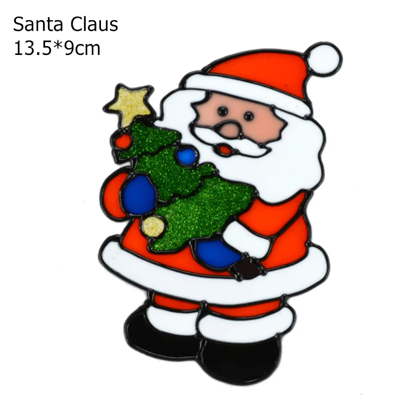 Whole Sale High Quality Removable Waterproof Christmas Ornament Window Stickers