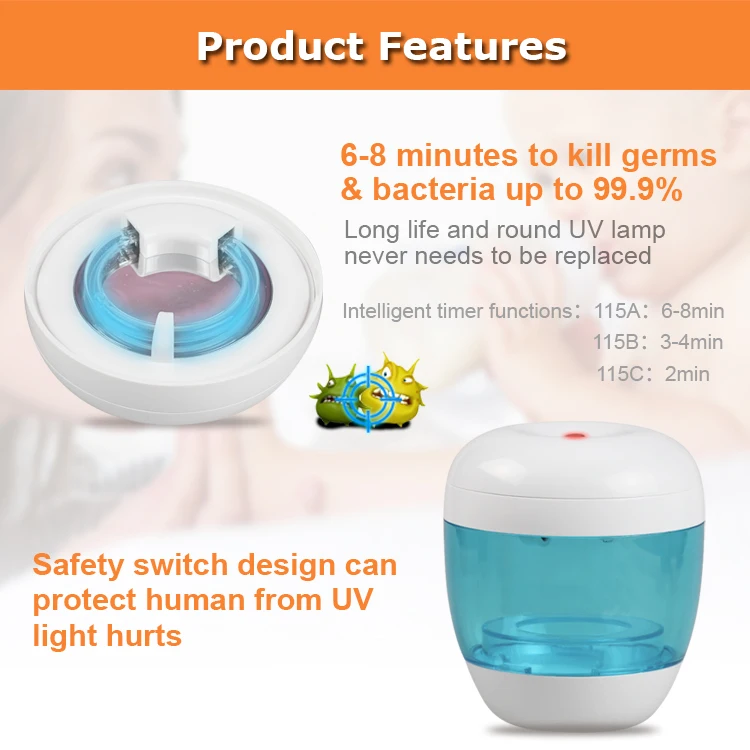 Seago SG-115 Dental Portable UV Ultraviolet LED Children Kids Baby Nipple Soother Teat Toothbrush Heads Sterilizer Santinizer