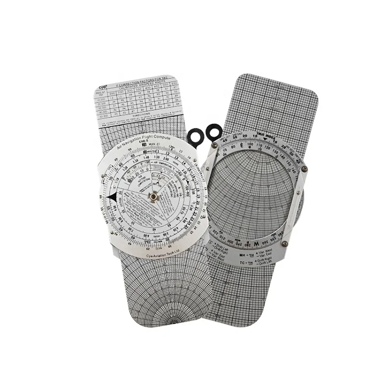 Smart aluminum e6b Flight Computer US Air Navigation Computer Pilots Slide Rule Dead Reckoning in Leather Pouch