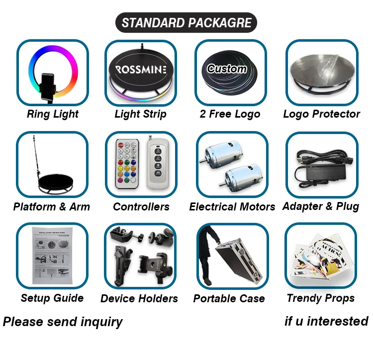 Popular 360 photo booth 39 inches 360 photo booth photobooth floor video camera portable 360 degree photo booth 100 motorized
