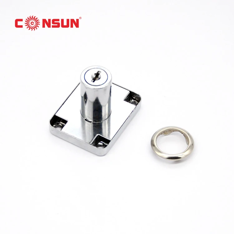 139-1 Factory Price Square Drawer Desk Wardrobe Lock, Two Turns And Long Latch Furniture Drawer Lock