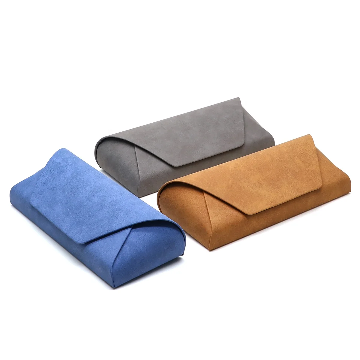Fashion Custom Velvet Sunglasses Case Soft Leather Retro Eyewear Cases Optic Boxes