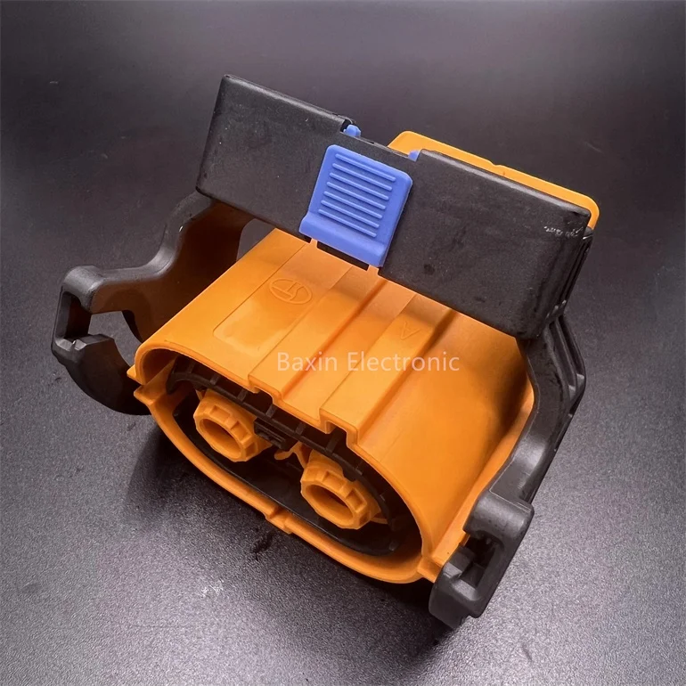 ST524000 Orange color High voltage high amps 8mm two core straight new energy vehicle plug