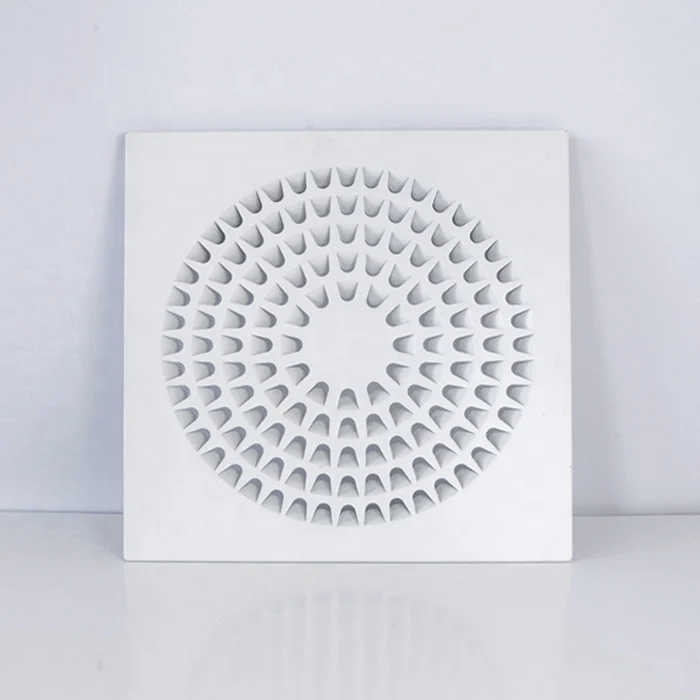 Air Fresh Ventilation System Steel Square Swril Register Radial Flow Diffusers in White Color