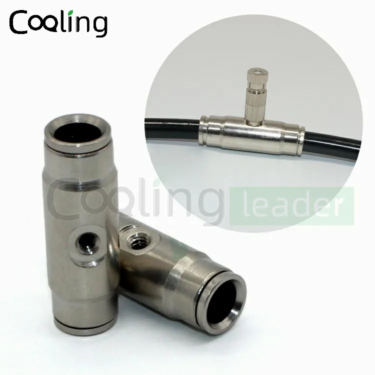 Nickel Plating Brass Misting Nozzles Straight Coupling for 1 Fog Nozzle Connection