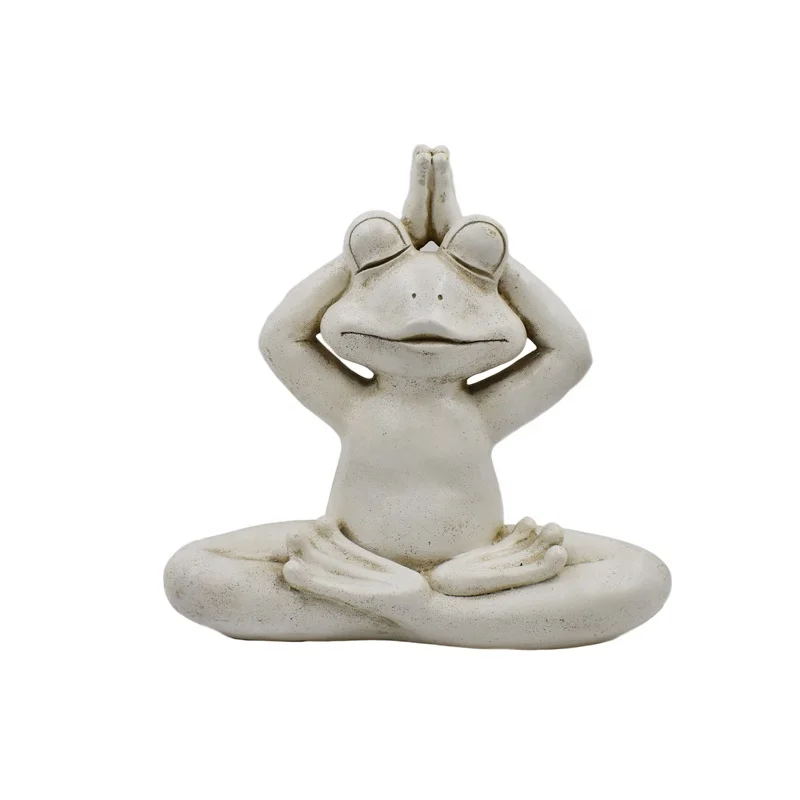 New Arrival Decoration Garden Resin Yoga Frog Statue Abstract Garden Sculpture Garden Statue Molds