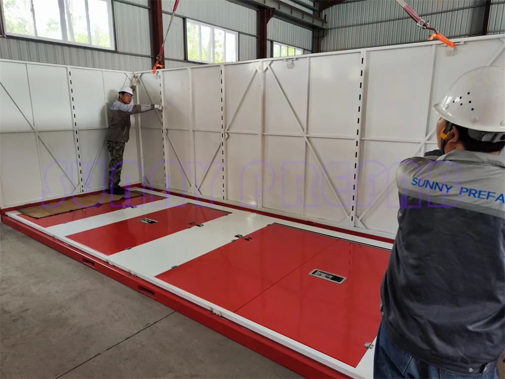 steel material prefab assemble stackable foldable mobile container  portable storage self storage units
