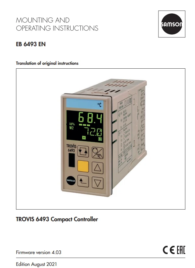 SAMSON 6493 Controller Temperature Controller TROVIS New and Original