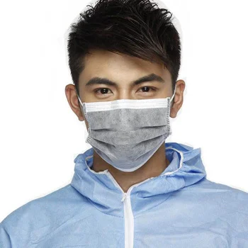 SJ Activated Carbon Facemask 4 ply Folded Dust-proof Activated Carbon Nonwoven Fabric Face Mask