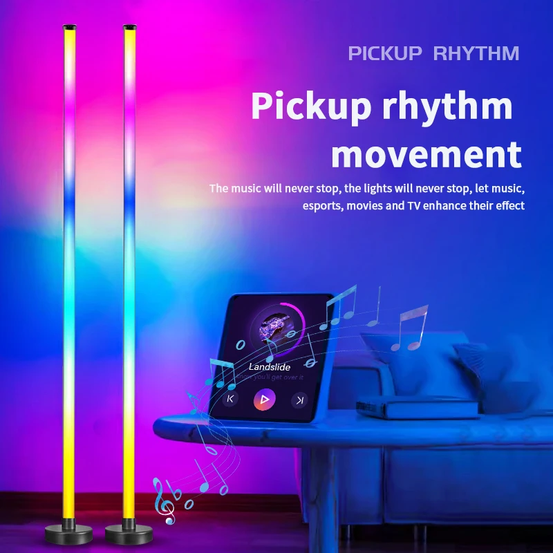 New rgb atmosphere light network red live photo e-sports room bedroom mood purple background fill light pickup floor lamp