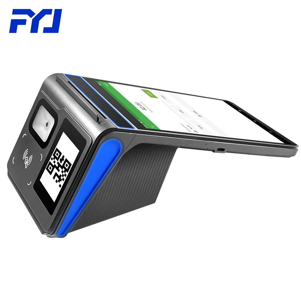 FYJ F1-88 8 Inch Android 12 NFC WiFi 3G/4G RAM Touch Screen Handheld Mobile POS Terminal with Receipt Printer