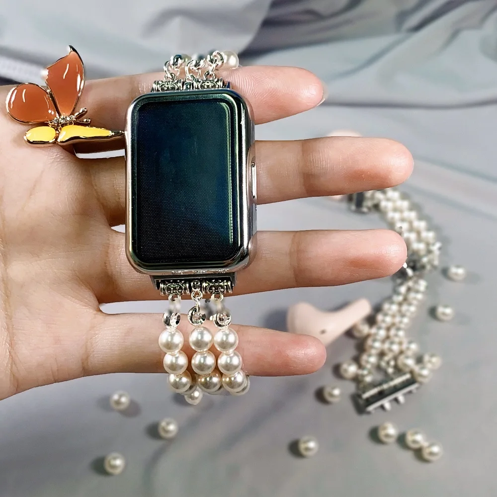 Ремешок для часов Samsung Galaxy Fit3 с жемчугом