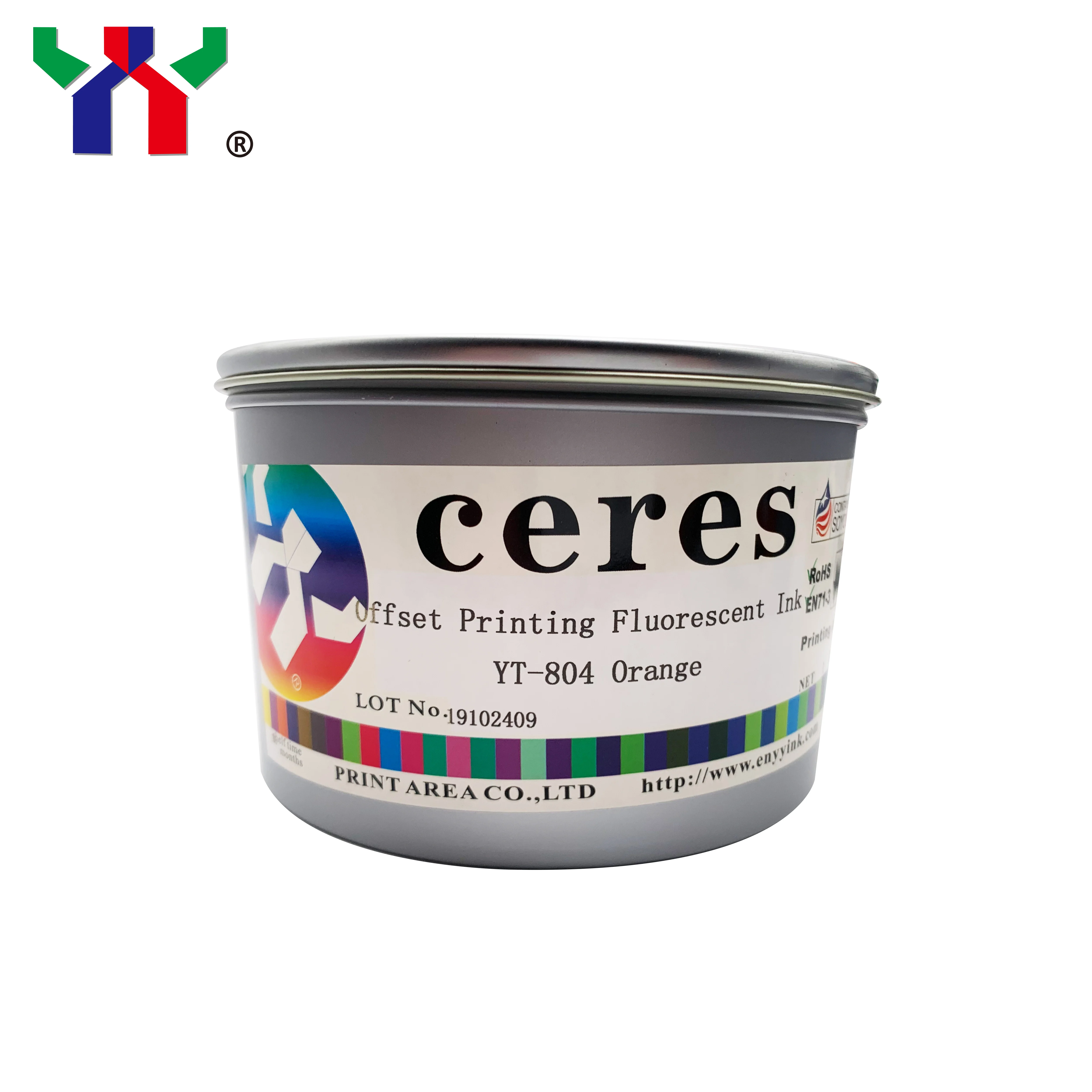 YY-804 Offset Printing Fluorescent Ink Orange Color high-quality 1kg/can