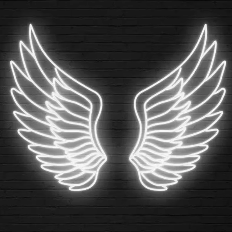 Led Neon Signs Design Your Own Custom Neon Home Decorating Ideas Angel Wings