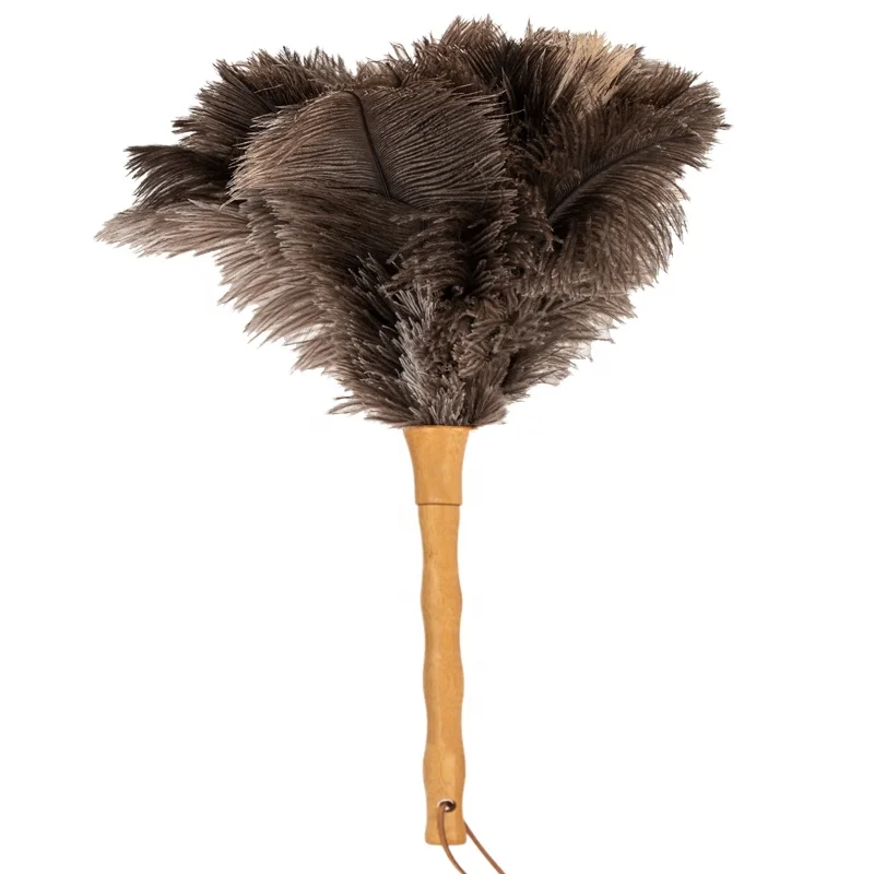 Factory Price High Quality Fluffy Soft Cheap Sale Wooden Handle Ostrich Feather Duster