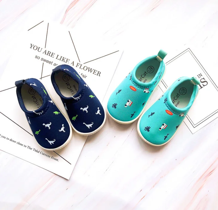 Ins hot stylish elastic canvas fabric children slip on shoes