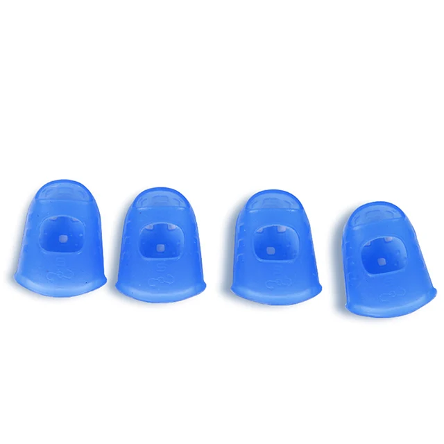Color Fingertip Protection Covers Caps in 3 Sizes Beginner Playing Ukulele Electric Guitar Finger Protector