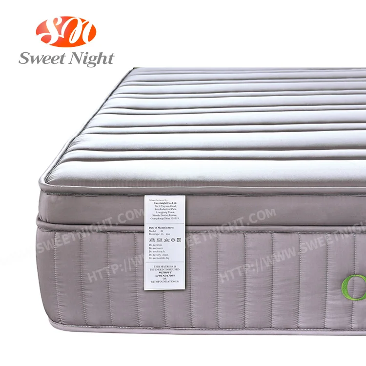 New style press pack coil compression spring hybrid double bed sponge mattress made in china memory foam 180x200