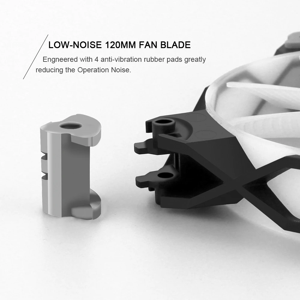 
2021 factory wholesale 120mm 120*120*25mm for computer case 12v rgb Gaming PC cooling fan 