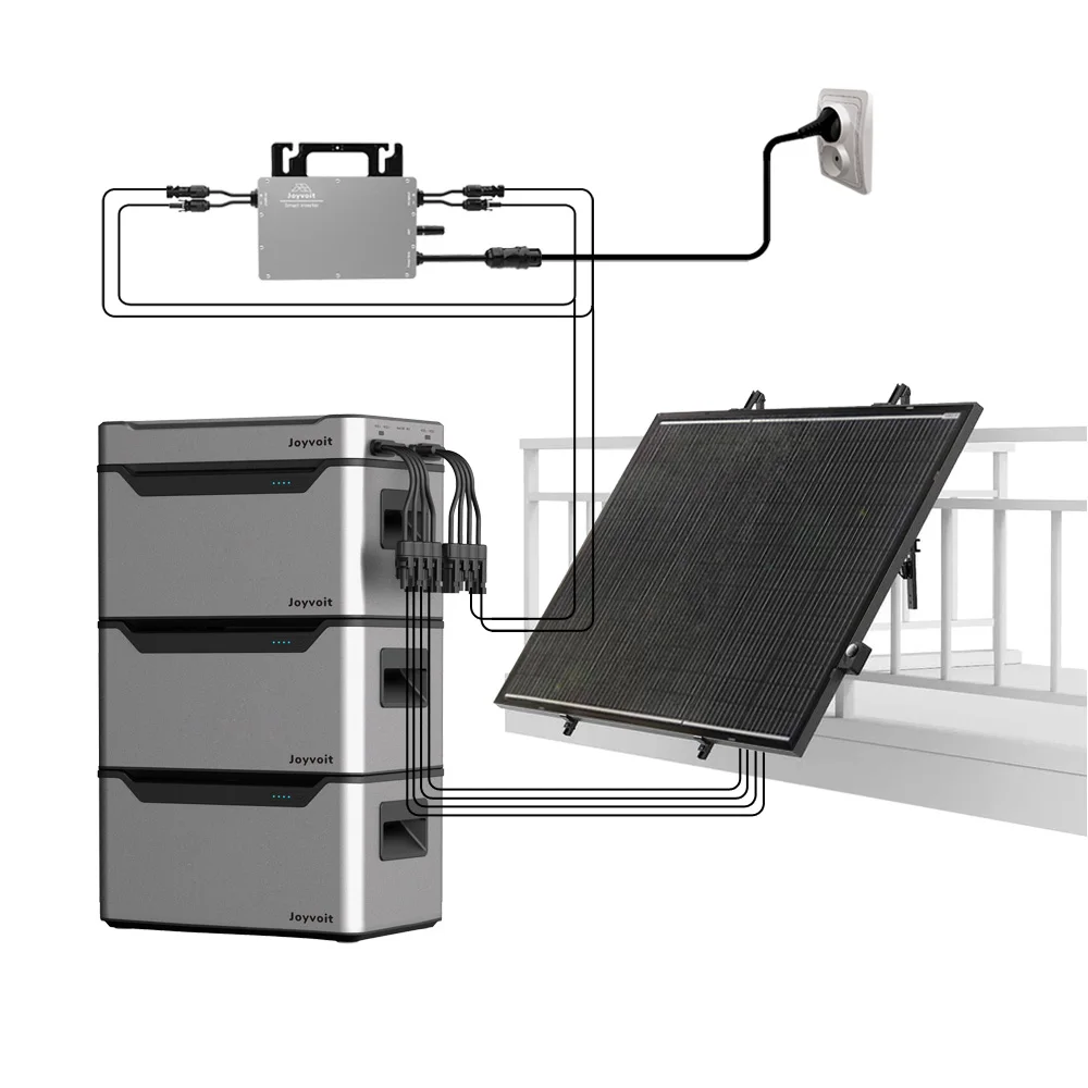 All-in-One Balcony Solar Solution Smart Micro Inverter system Compact Solar Power Station with stackable LiFePO4 battery