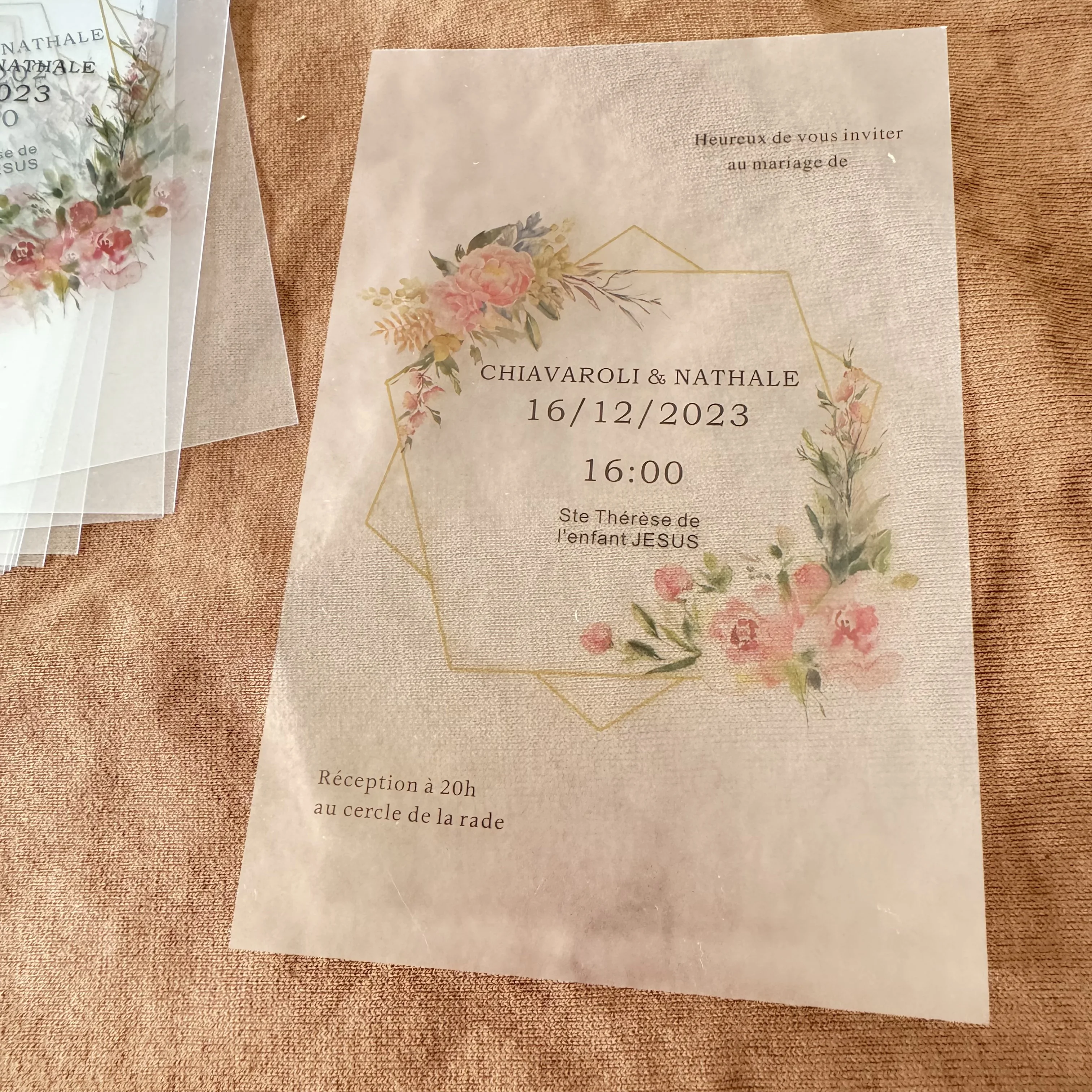 Wholesale Customized Printed Acrylic Thank You Cards/Invitation Cards