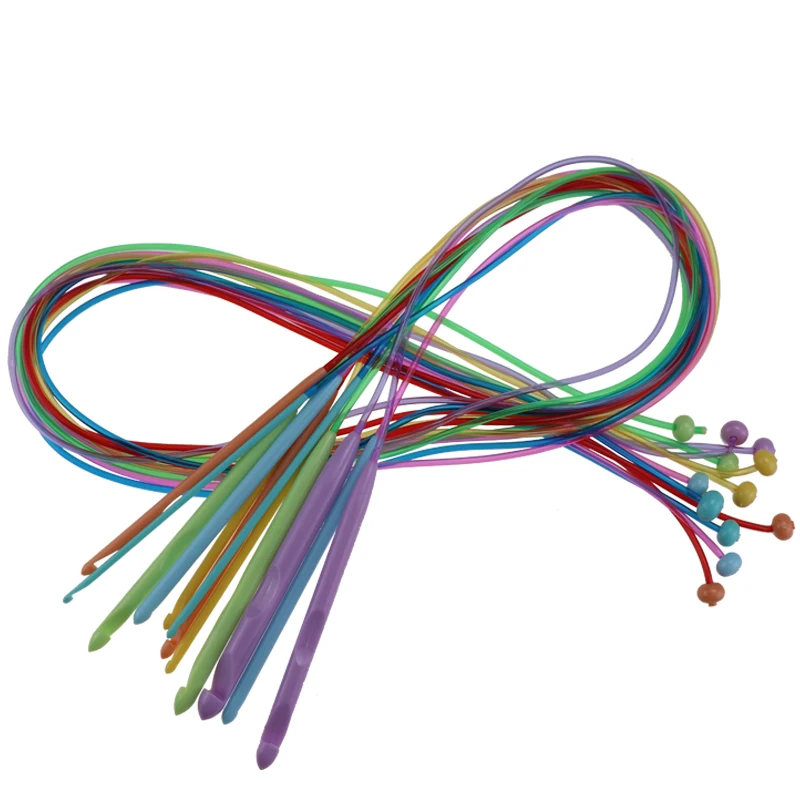 Knitting Tools Sweater Needle Plastic ABS Carpet Crochet Plastic Ring Crochet 1.2 Meters Long 12 Pieces A Set