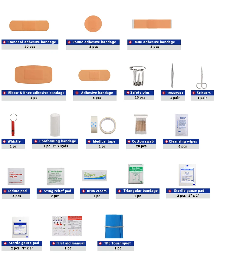 Emergency Medical Supplies, Survival Pocket Box Trauma Bags Mini First Aid Kits