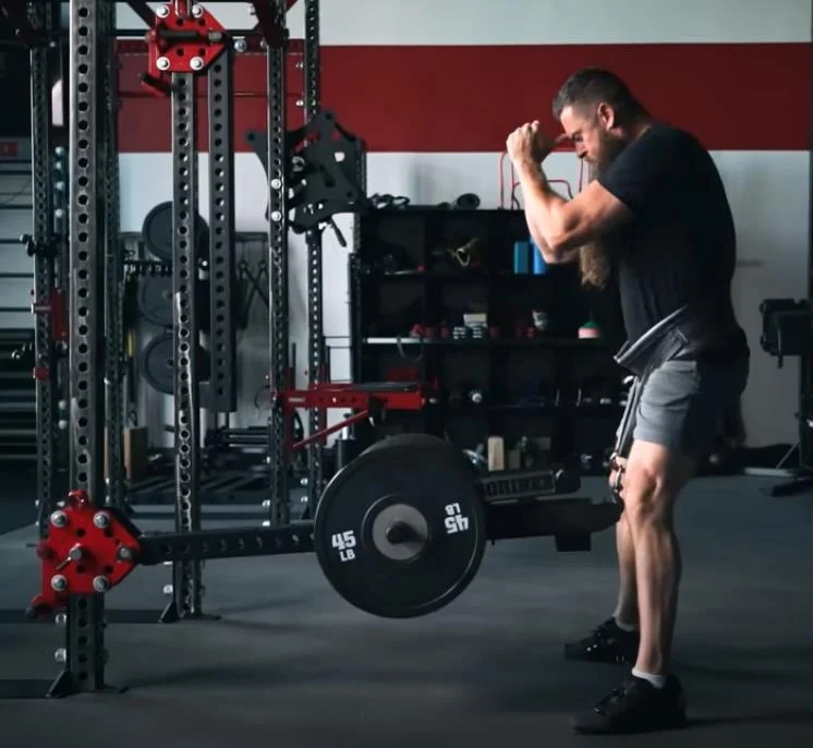 VIGFIT  Functional Trainer Adjustable Power Rack Jammer Arms Belt Squat Rack Attachment