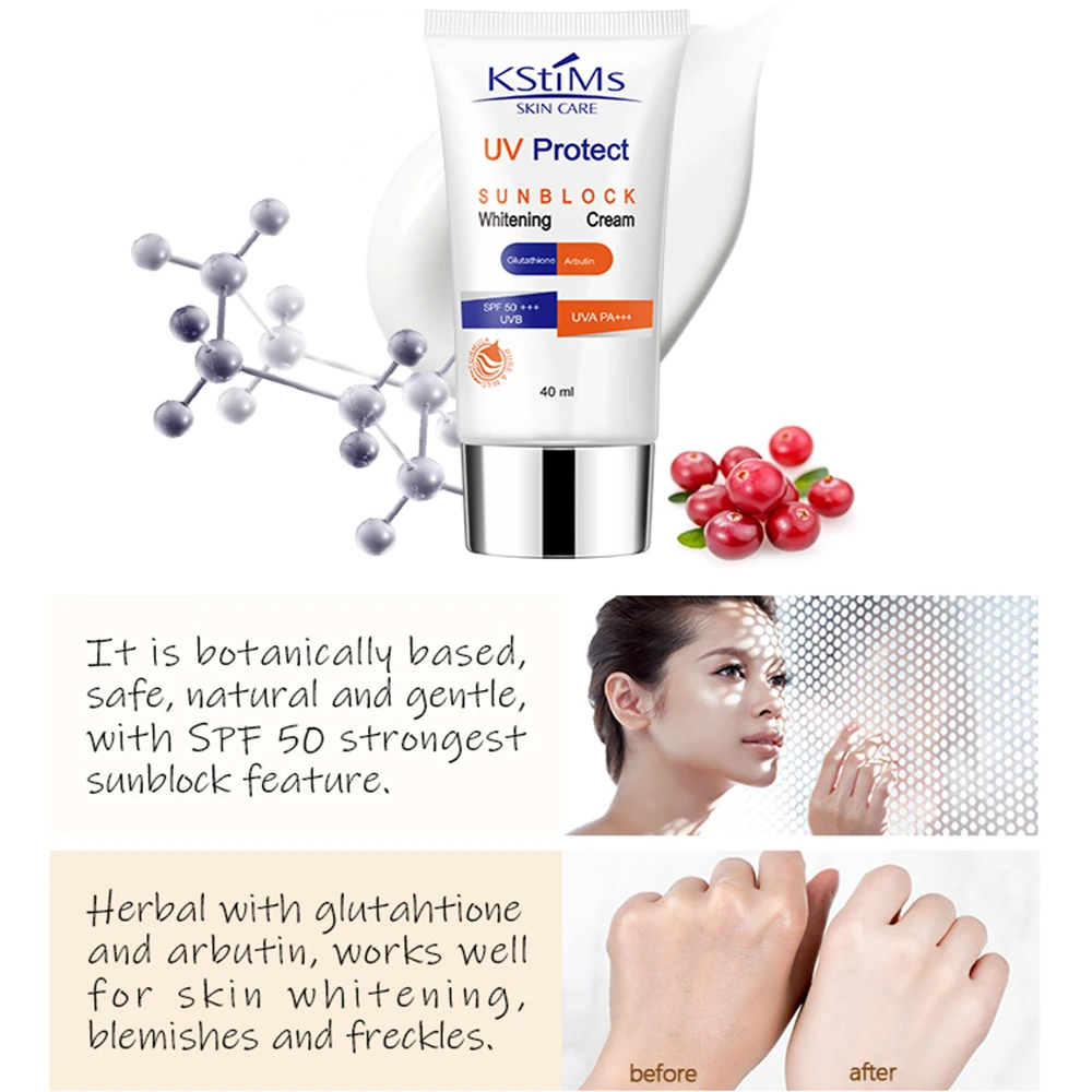 Korean BB CC Sunscreen Cream Foundation with SPF 50 Face Sun Solar Korea Cream SPF 50 for Acne & Sensitive & Dry Skin