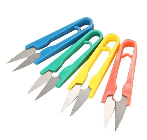 Fantastic quality durable embroidery black charcoal Scissors yarn cross stitch cutting tools u-shaped scissors