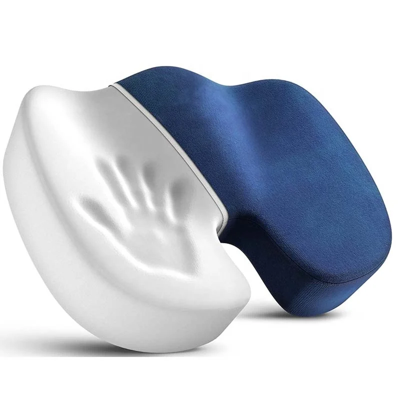 Office Chair Back Pain Relief Ergonomic Seat Cushion Best Tailbone Pillow 100% High Rebound Memory Foam Seat Cushion