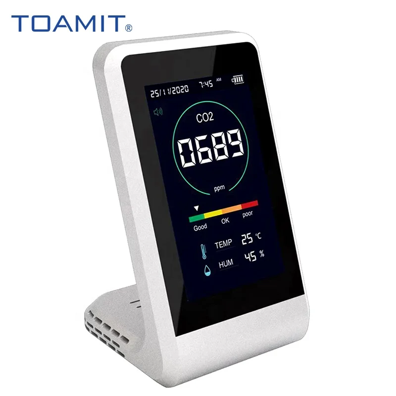 Desktop CO2 Detector Carbon Dioxide Tester Gas Detector CO2 Meter Sensor Monitor with LCD display