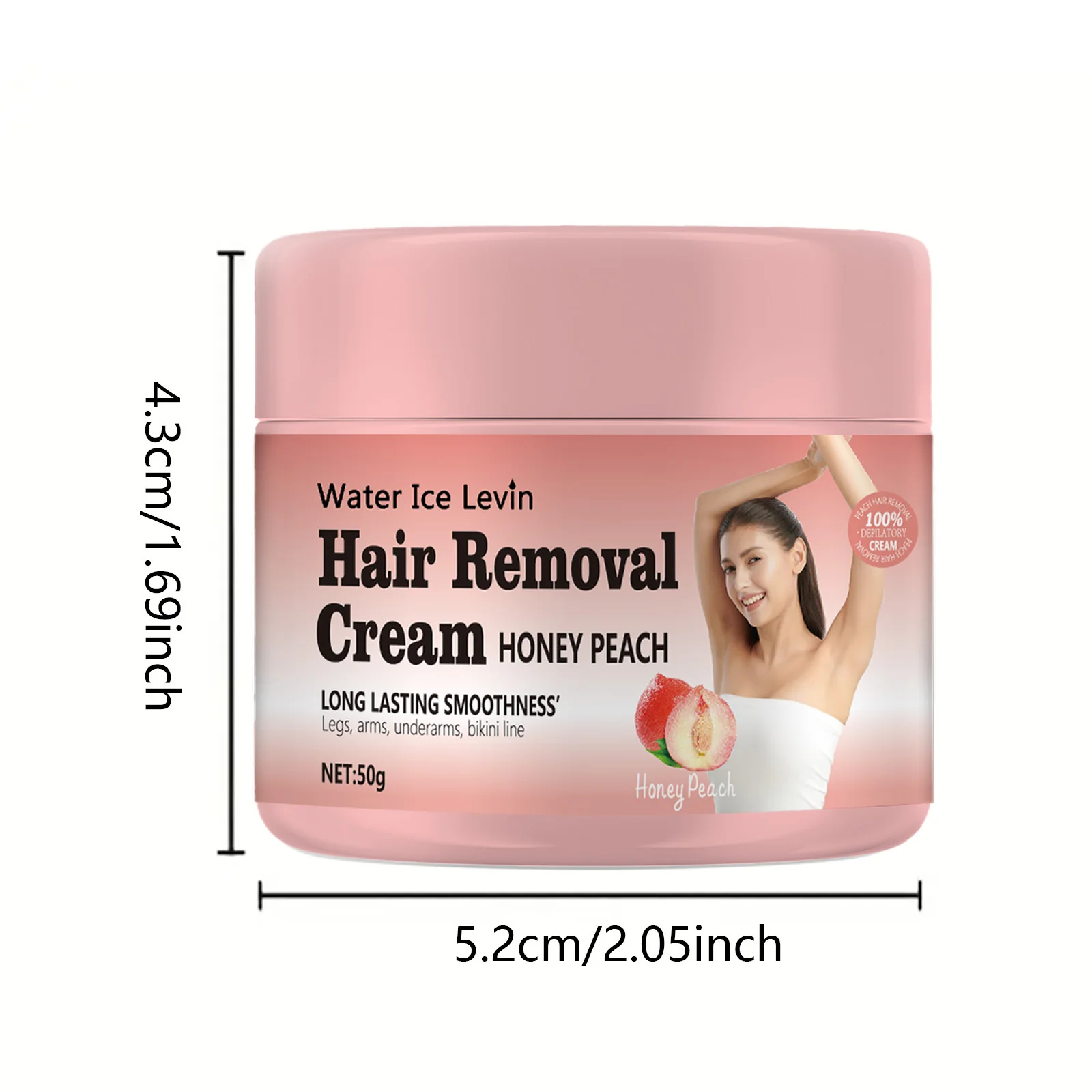 Peach Hair Removal Cream Advanced Cleaning and Skincare Smooth Skin Suitable for Both Men and Women