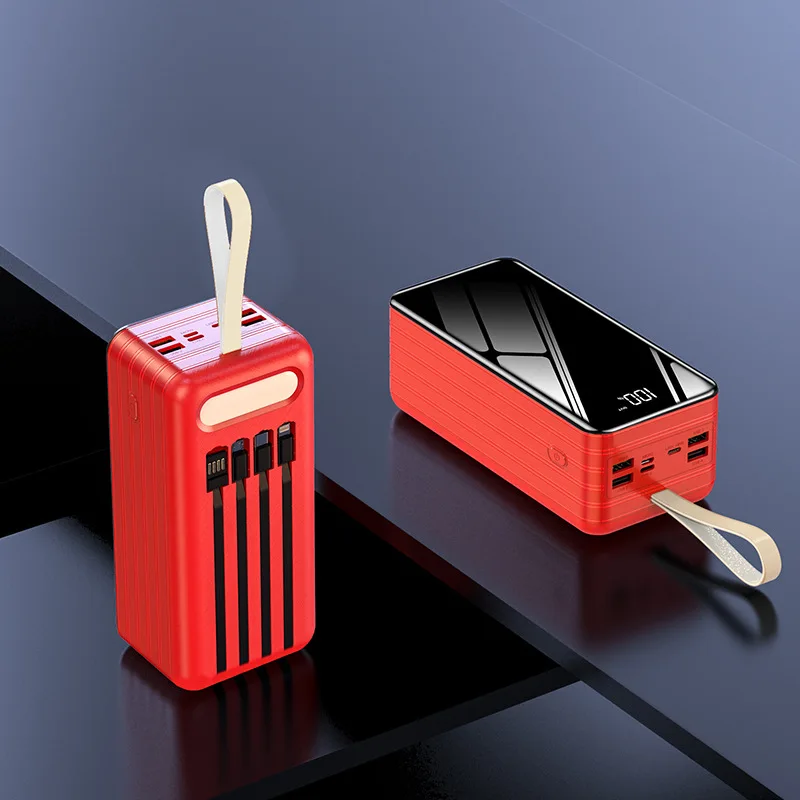 wholesale powerbank 10000mah big capacity portable phone charger fashionable power bank 80000mah price with led flashlight