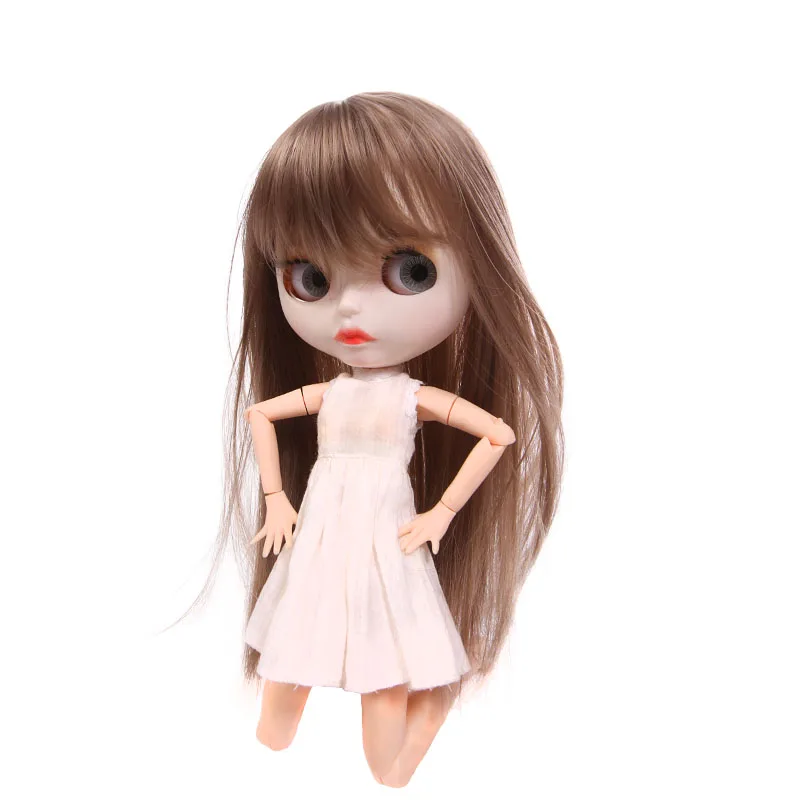 factory price brown straight blythne doll wig heat temperature fiber quality bjd wig