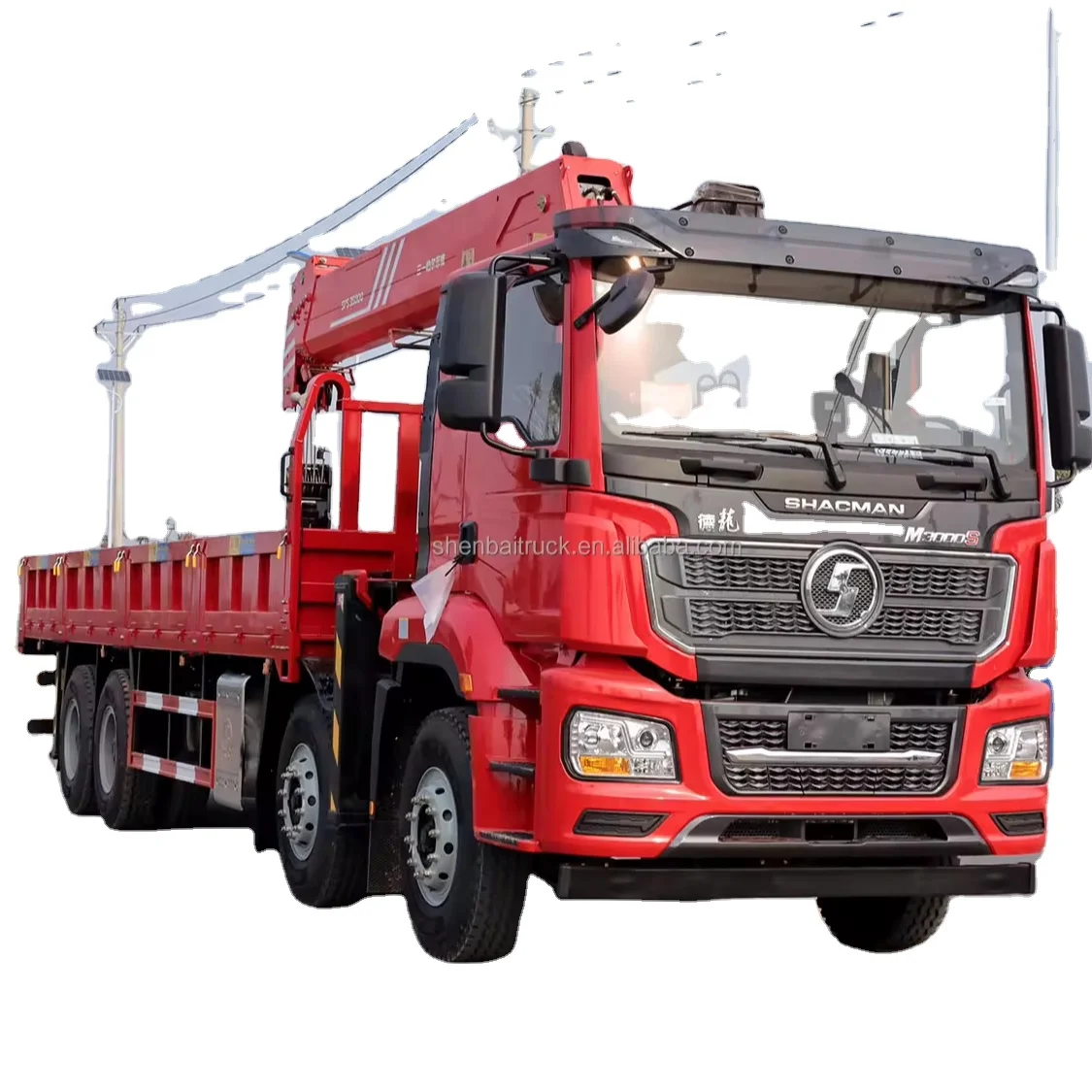 Palfinger 14Ton 16Ton 18Ton Hydraulic Telescopic Boom Crane Shacman M3000S 8x4 Heavy Cargo Truck Mounted Crane in Russia