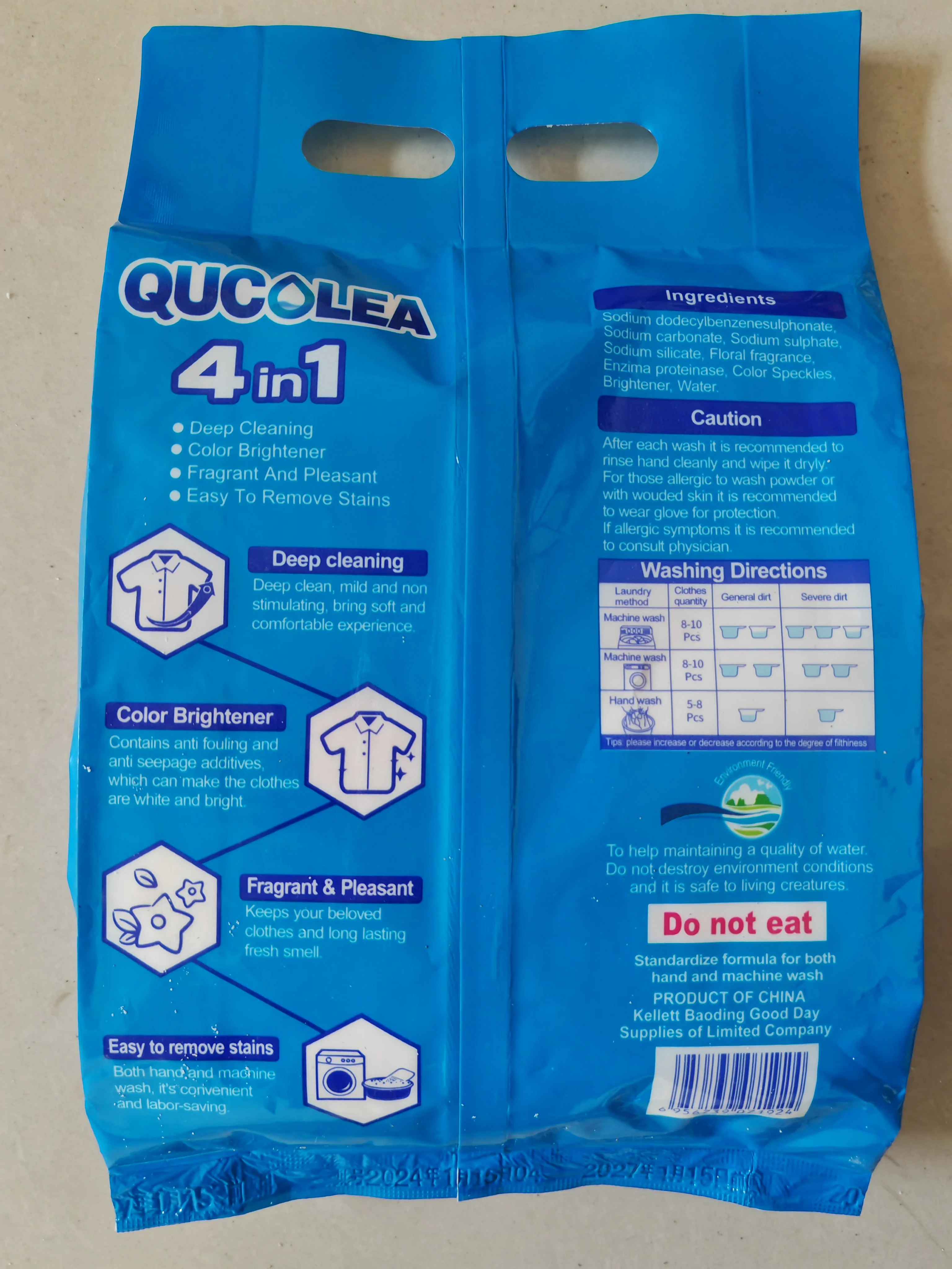 Hot selling super oxygen active enzyme commercial base bag of 500g  laundry soap powder for  wash clothes