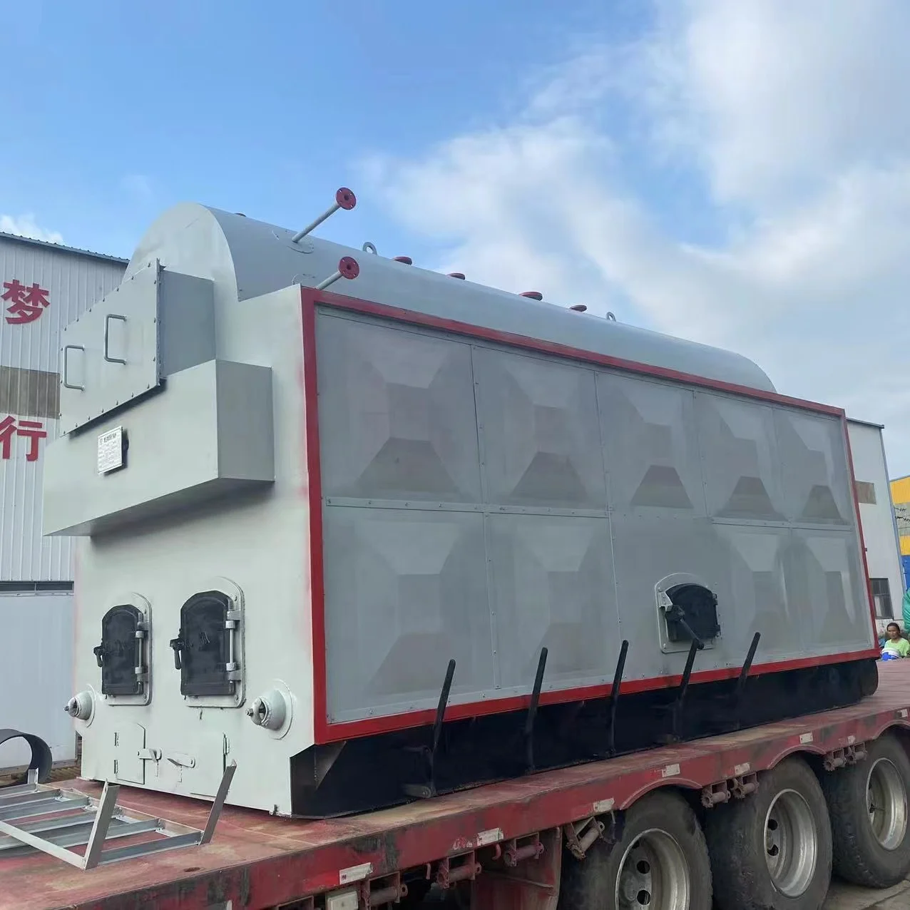 Price DZH 1 2 3 4 5 6 ton Waste Wood Firewood Log Timber Fired Industrial Horizontal Hand manual feeding Steam Boiler for sale