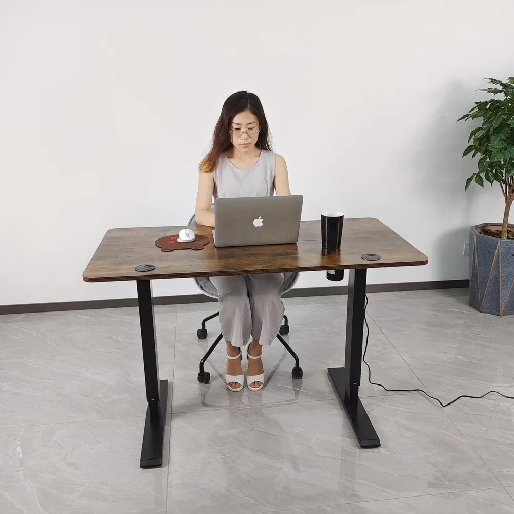 electric adjustable lift up and down standing desk for office