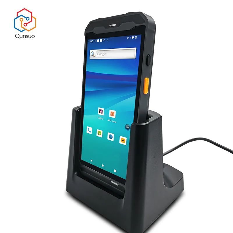 Сенсорный экран 4 ГБ + 64 Android беспроводной защищенный Wi-Fi UHF RFID Reader 1D 2D Портативный сканер штрих-кода для сбора данных ручной КПК