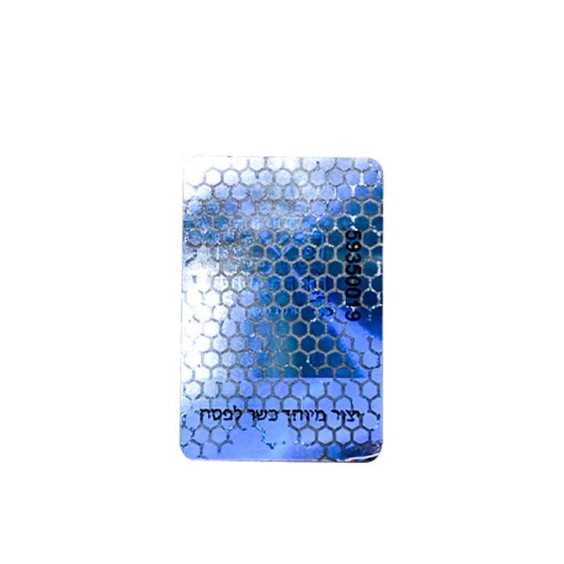 Sticker Labels Adhesive Custom Holographic Roll Waterproof Authenticity Transparent Overlay Psa Printing Round Void Hologram Lab