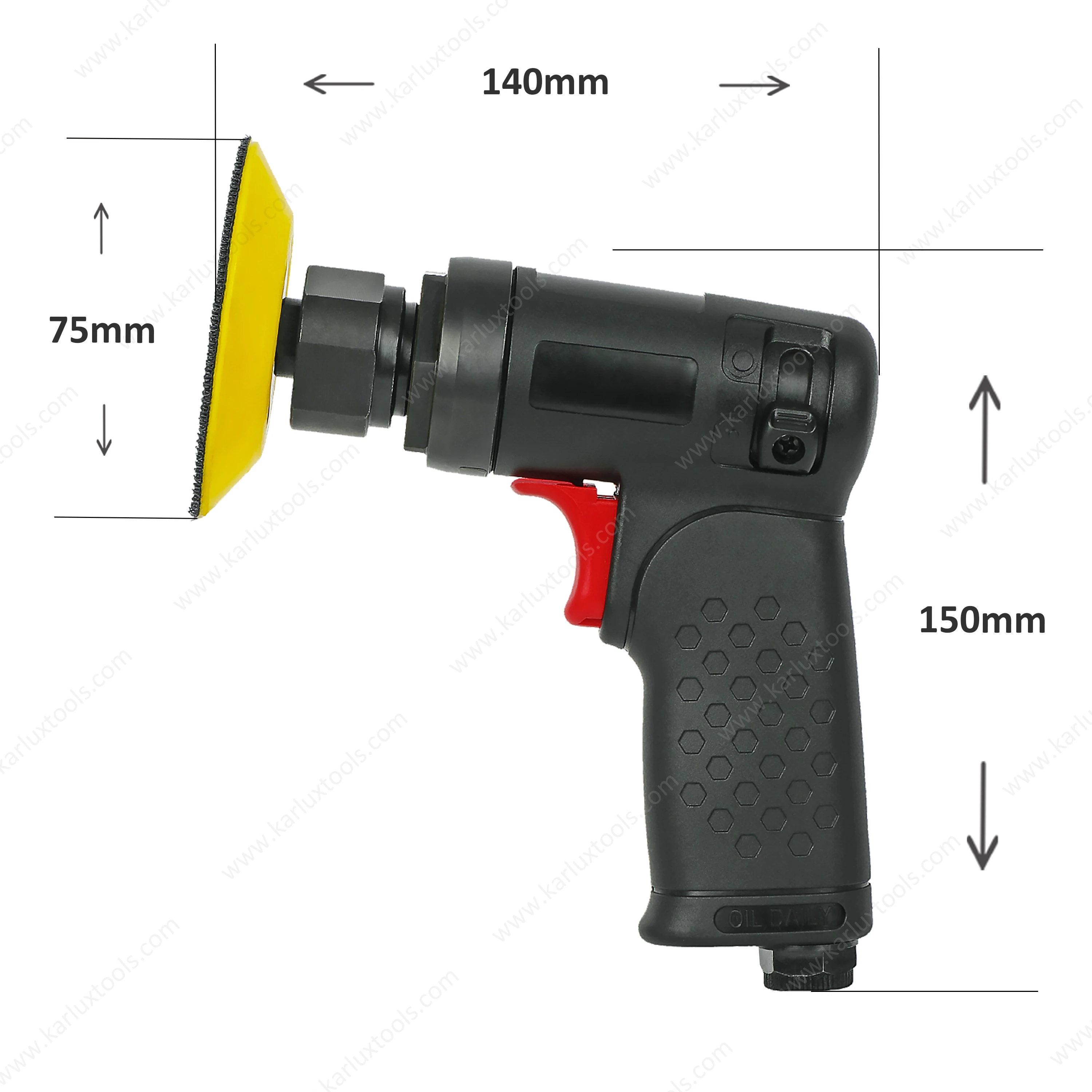 17,000RPM Orbit 3Mm High Speed Compact Auto Body Sander Pneumatic Random Orbital Sander Pistol Grip Air Sander