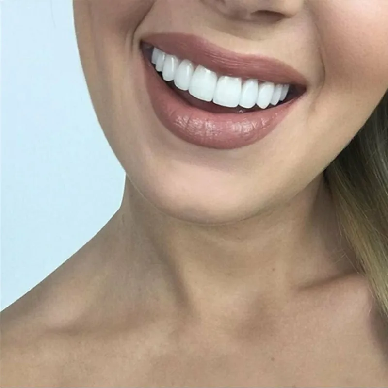 Big Size Snap on Smile Dental Upper Lower False Teeth Cover Perfect Bright Veneers Comfort Fit Flex Dentures Braces Whitening
