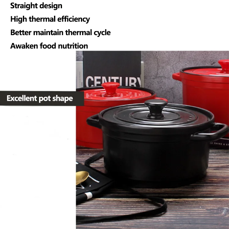 High Quality hot pots insulated casserole matte glazed ceramic casserole  With High Popularity