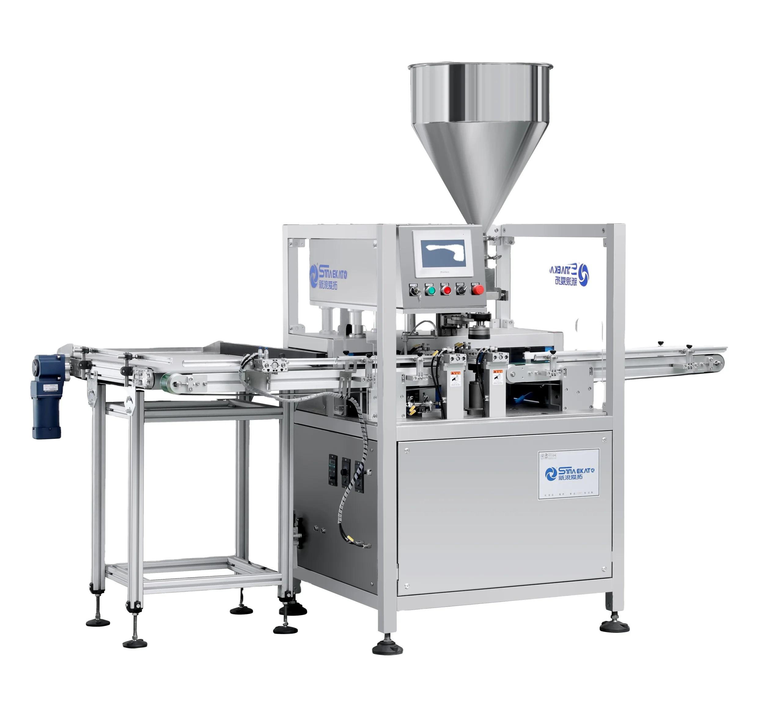 Sina Ekato straight line type automatic liquid filling capping machine for shampoo ,gel ,cosmetic cream lotion
