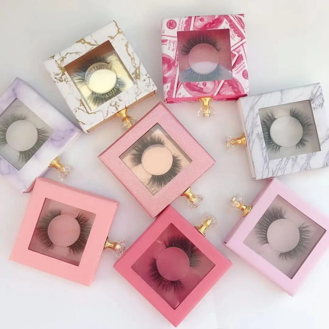 Magnetic Eyelash Box  3d mink eyelash make your own logo box vendor handle eyelash boxes