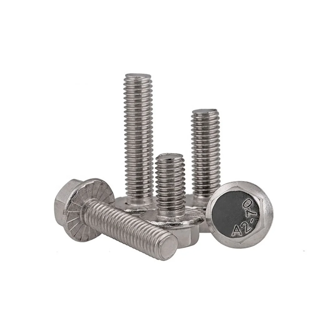 China Fastener GB 5787 Full And Partial Threaded Hex Flange Bolts Anodized Colorful YZP M6 M8 M10 M12 Hexagon Flange Bolt