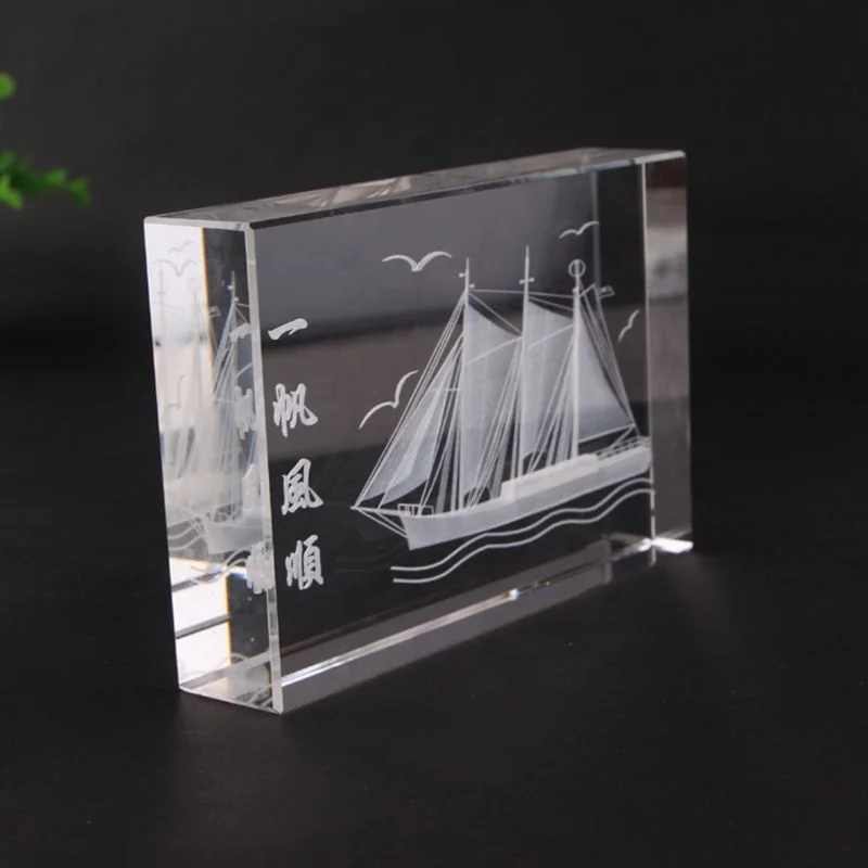 Guangzhou Cheap Wholesale K9 Crystal Glass Cube Custom 3d Laser Engraving Paperweight